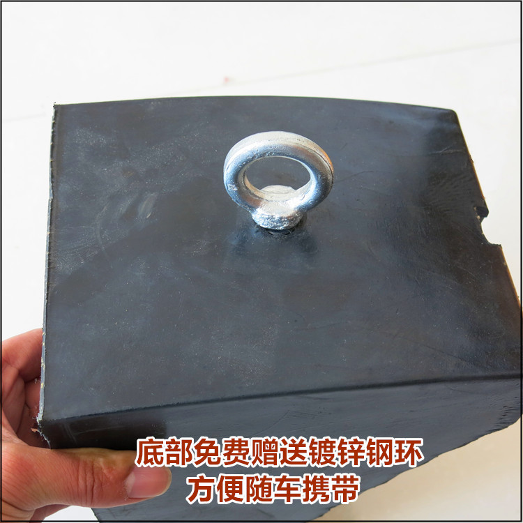 橡胶反光车轮固定器 防滑止退止轮块 挡车器车轮止退器 轮胎定位