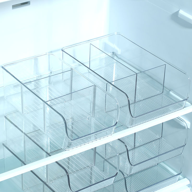 冰箱收纳盒保鲜盒抽屉式透明调料瓶罐水果蔬菜分格割储存整理篮筐