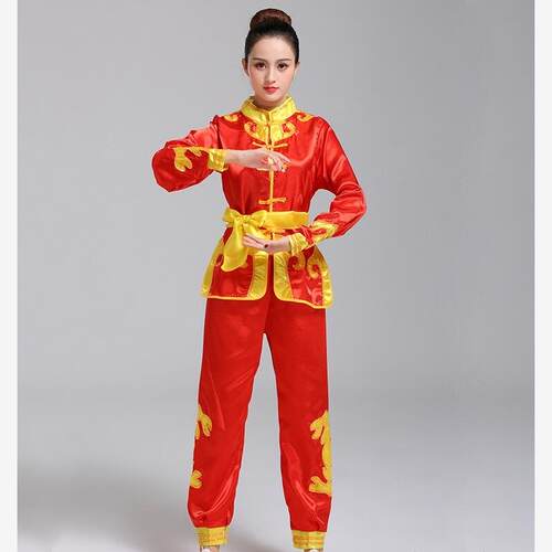 新款打鼓服秧歌服装民族队武术服舞蹈演出服装男女装舞龙舞狮