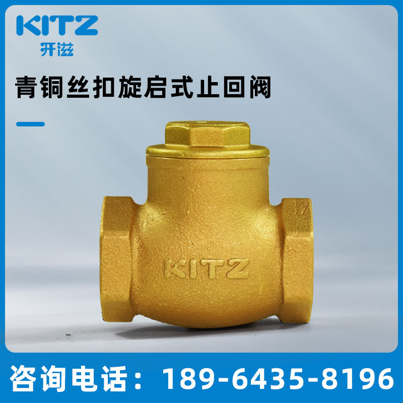 KITZ日本开滋北泽水表防空转卧式止回阀R型防倒流管道单向阀DN20