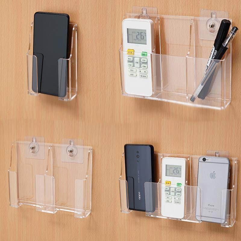 电视壁挂盒空调遥控器收纳盒挂壁置物架挂墙盒手机充电亚克力