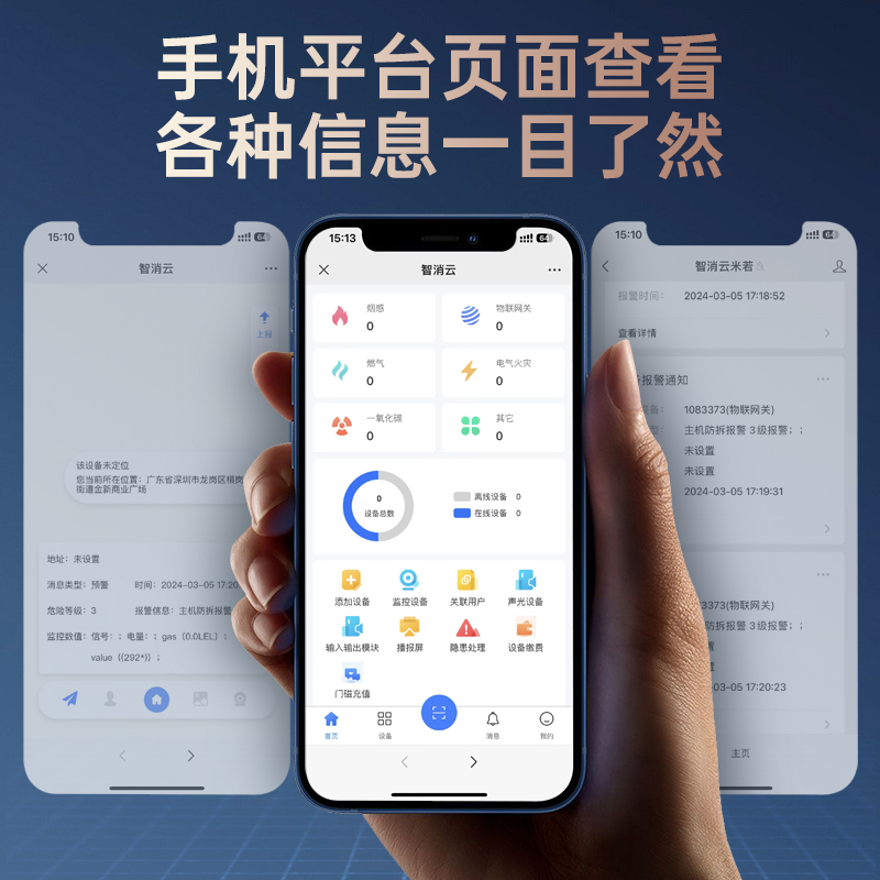 智能烟感应报警器联网式