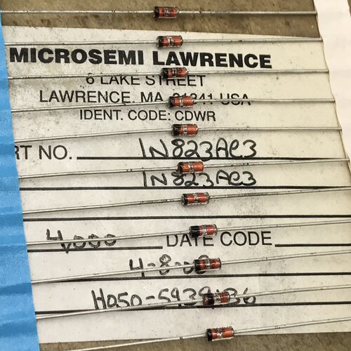 1N823A进口MSC直插IN823基准电压二极管DO-35数字电压表1N823原装