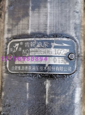 合肥集源液压齿轮油泵  CBQC-F550-AFΦ13L   13齿花键齿轮油泵