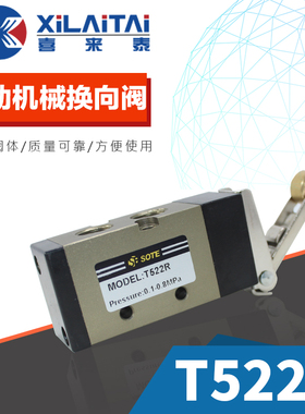 气动机械换向阀ST522TB手旋式按钮索特SOTE MV-08