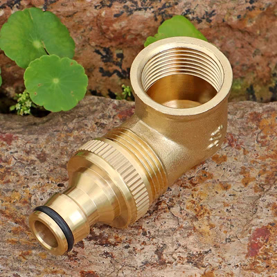 全铜度弯头奶嘴快接公水