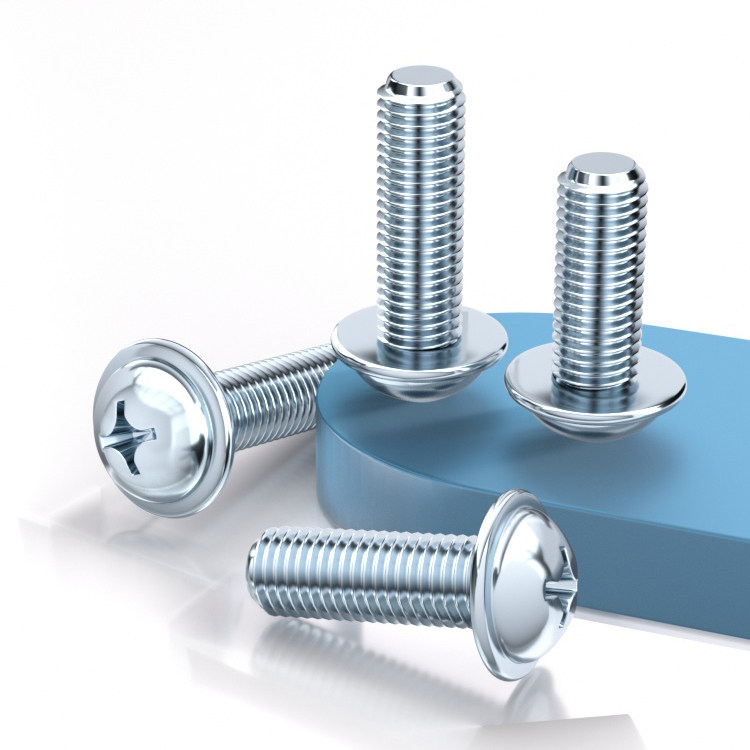 发黑十字圆头带垫螺丝镀