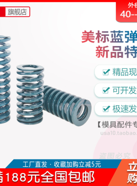 美标扁线模具弹簧压缩矩形磨具蓝色弹簧高强度压簧40 45 50 60mm