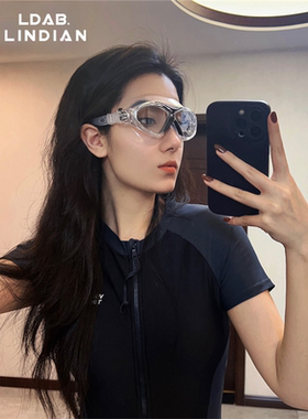 LDAB泳镜高清防水防雾专业大框游泳眼镜近视男女成人潜水镜泳帽套