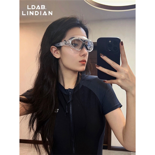 LDAB泳镜高清防水防雾专业大框游泳眼镜近视男女成人潜水镜泳帽套