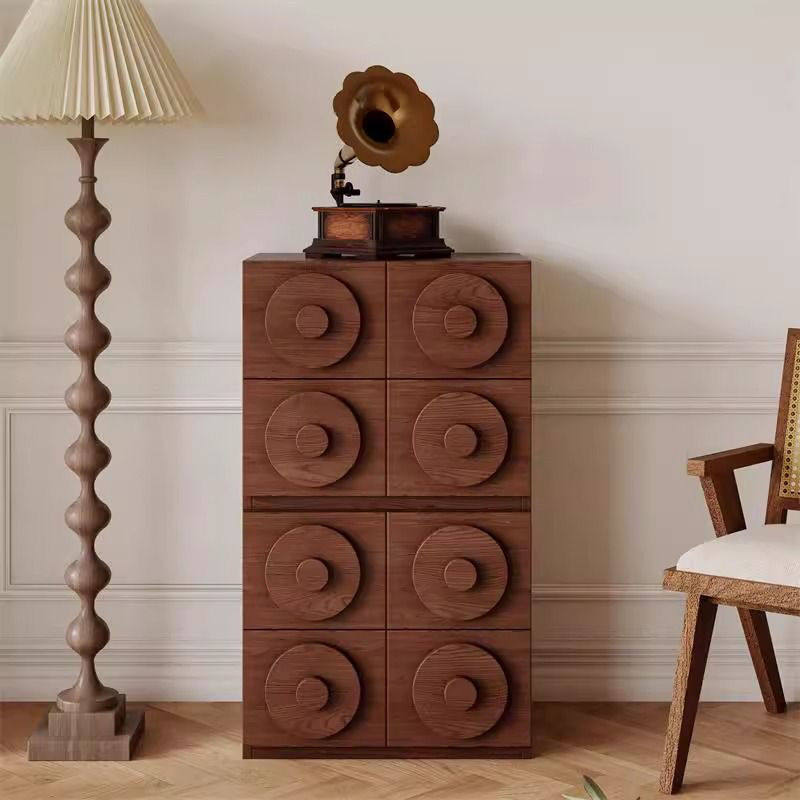 复古实木卡门北欧简约组合边柜家用小户型斗柜床头柜电视储物柜