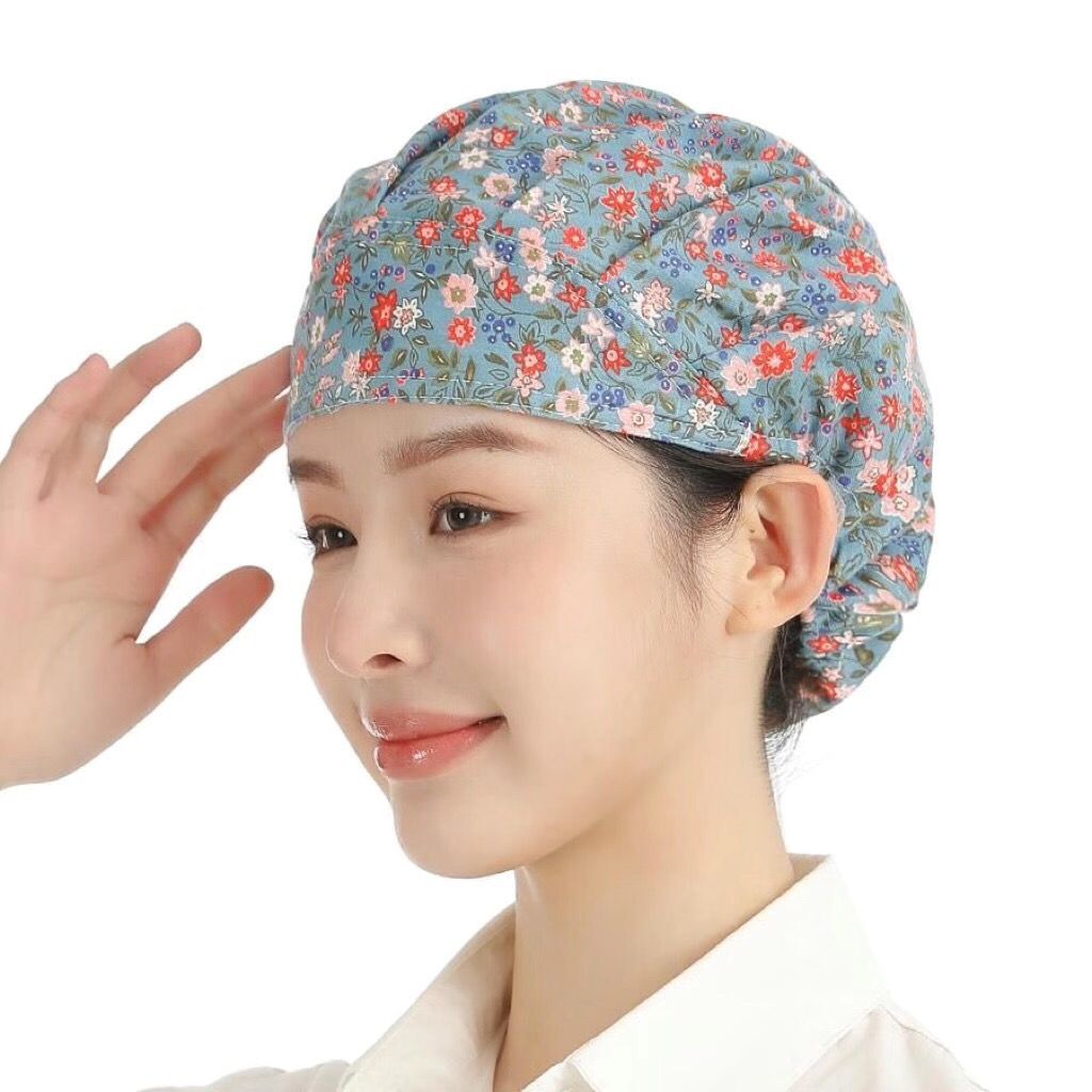 厨房帽子防油烟女款炒菜防油防味帽长发专用透气煮菜做饭耐用速干