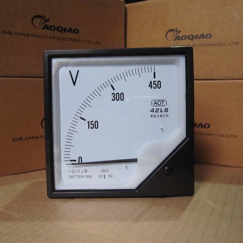 【永盛电器】指针式交流电压表 42L6-450V 42L6-250V 120*120优质