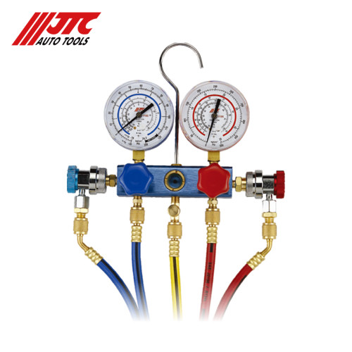 台湾JTC汽修专用工具 R-134a 冷媒高低压表组套JTC1105C