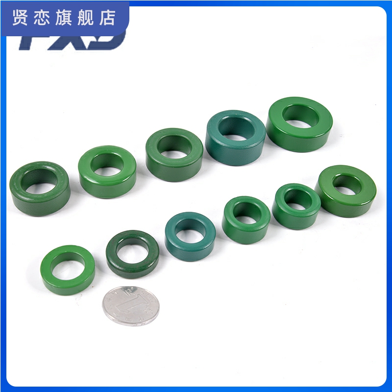 磁环抗干扰铁氧体共模电感磁芯屏蔽变压器EMI绿色锰锌环外径29-47