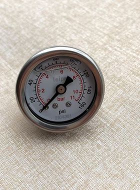 40mm 轴向无边耐震压力表 yn-40z 0-11bar/0～160psi 背接口Z1/8