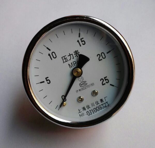 轴向压力表 背后螺纹压力表 y-60-z 0～25mpa m14x1.5 螺纹 60MM