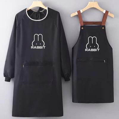 围裙画画专用女美术生大人防水带套袖罩衣男书法油画绘画室工作服