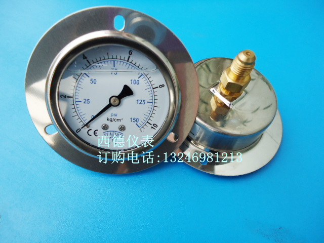 盘装充油压力表螺牙模温