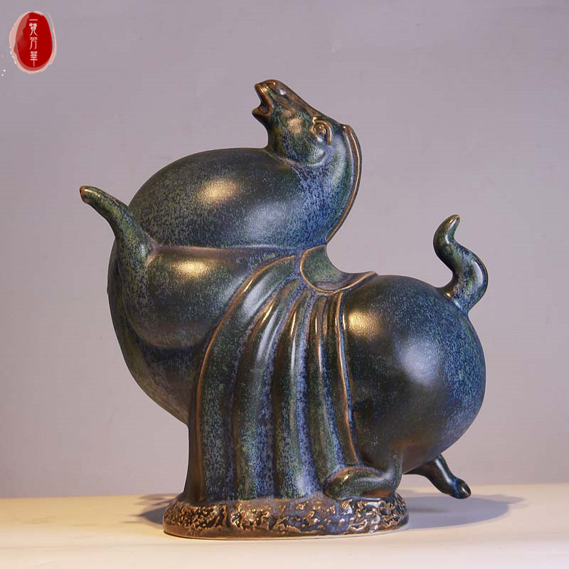 陶瓷马工艺术品摆件仿青