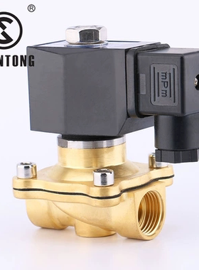 2WS1舜通电磁阀直动式水处理ZS-25常闭电动黄铜直拉电磁水阀STP51