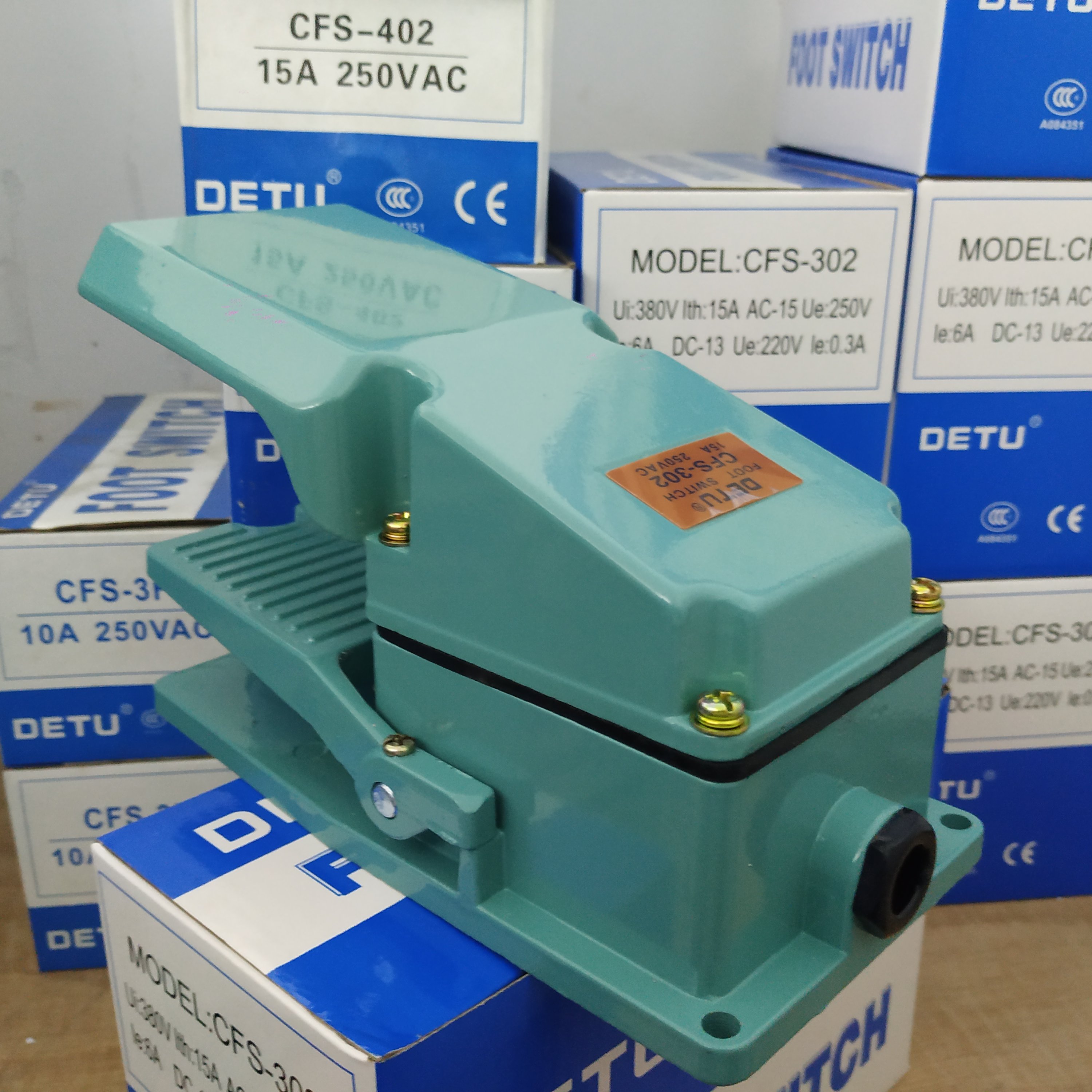 德图DETU 铝壳型带保护盖机床控制脚踏开关 LT4 CFS-302