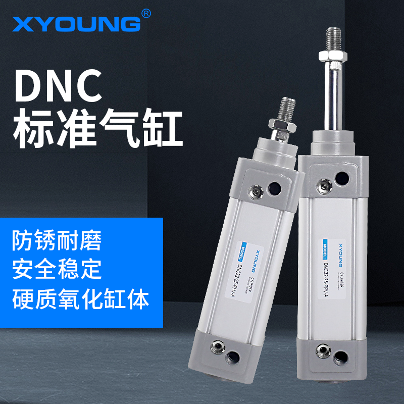 气动DNC40-100标准气缸DNC40-75-PPV-A带磁标准气缸DNC40-50