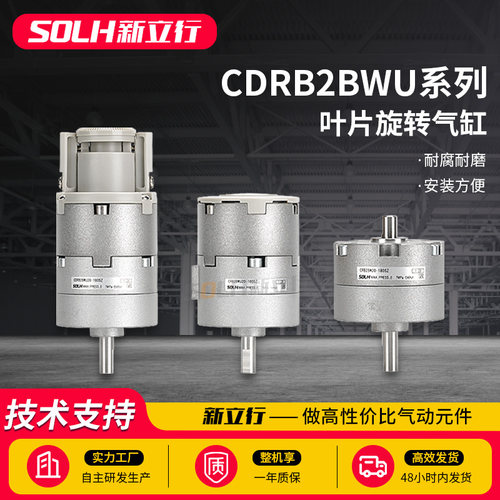 叶片式旋转摆动气缸双轴