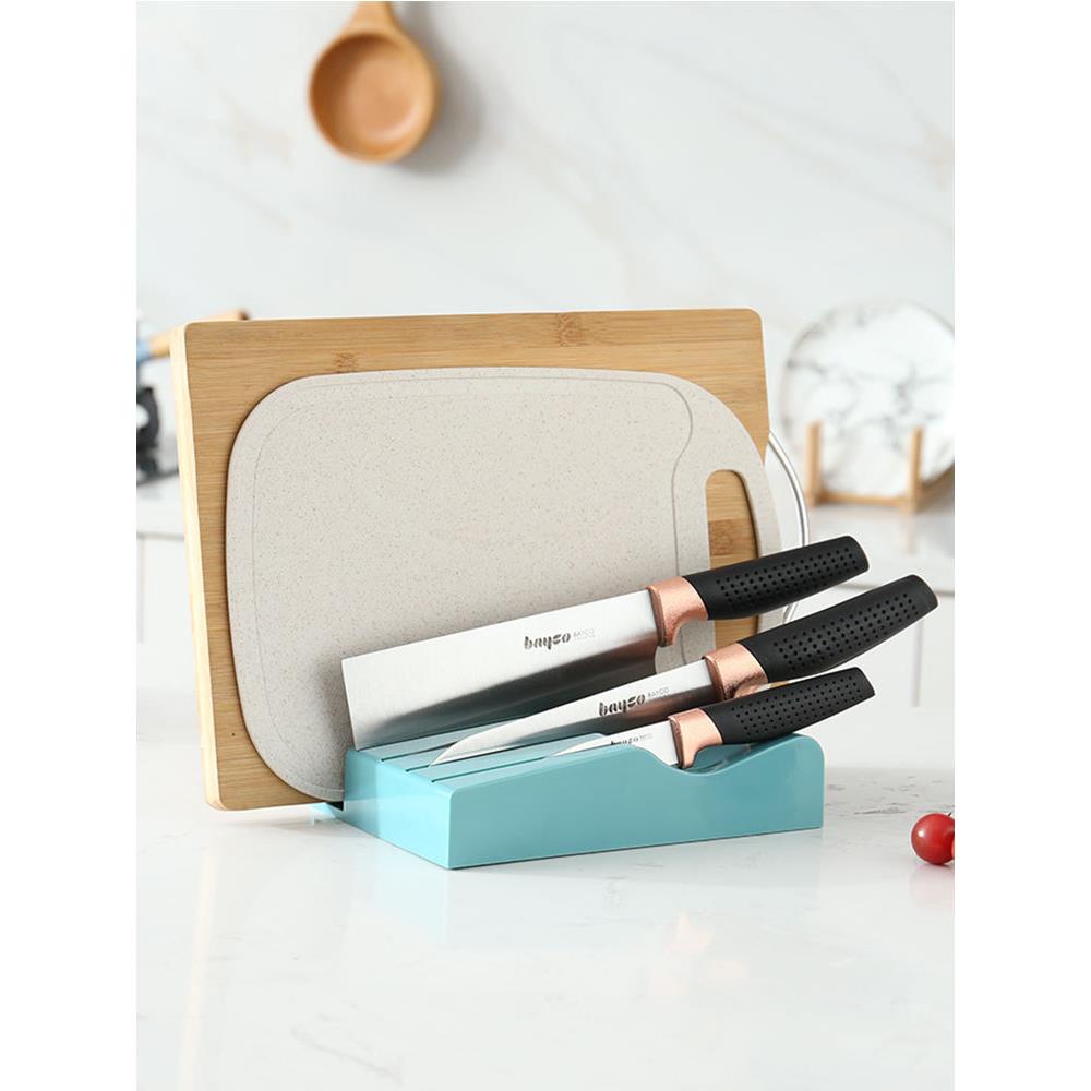 卧式刀架放刀具沥水架水果刀座侧放刀架菜刀砧板收纳架厨房置物架