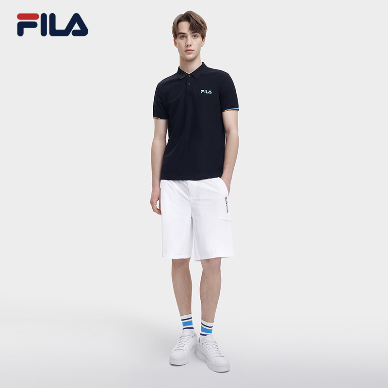 FILA斐乐男短袖POLO衫2023夏季 舒适轻便时尚休闲简约翻领上衣