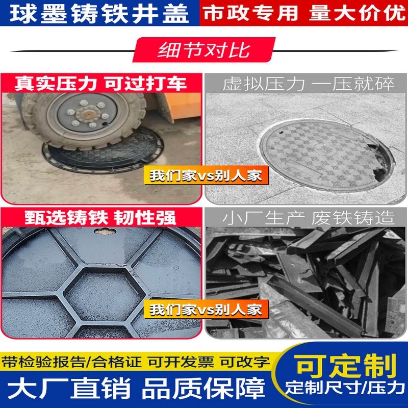 铸铁井盖防沉降市政下水