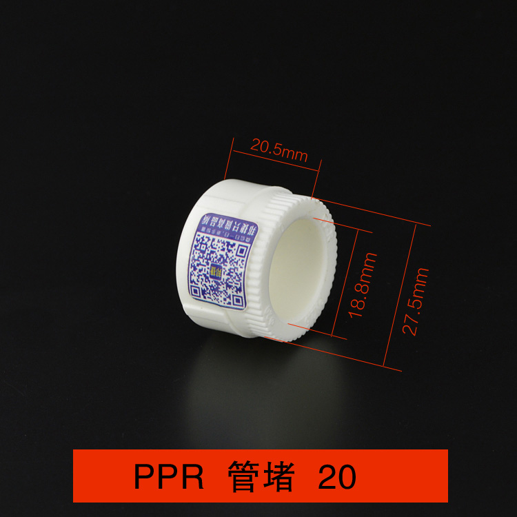PPR管堵 管帽 堵头 PPR热熔管堵 20 25 32热熔管堵 4分6分1寸国标