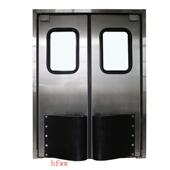 304不锈钢PVC双开自由防撞门PE防撞板厨房超市冷库食品车间双厂家