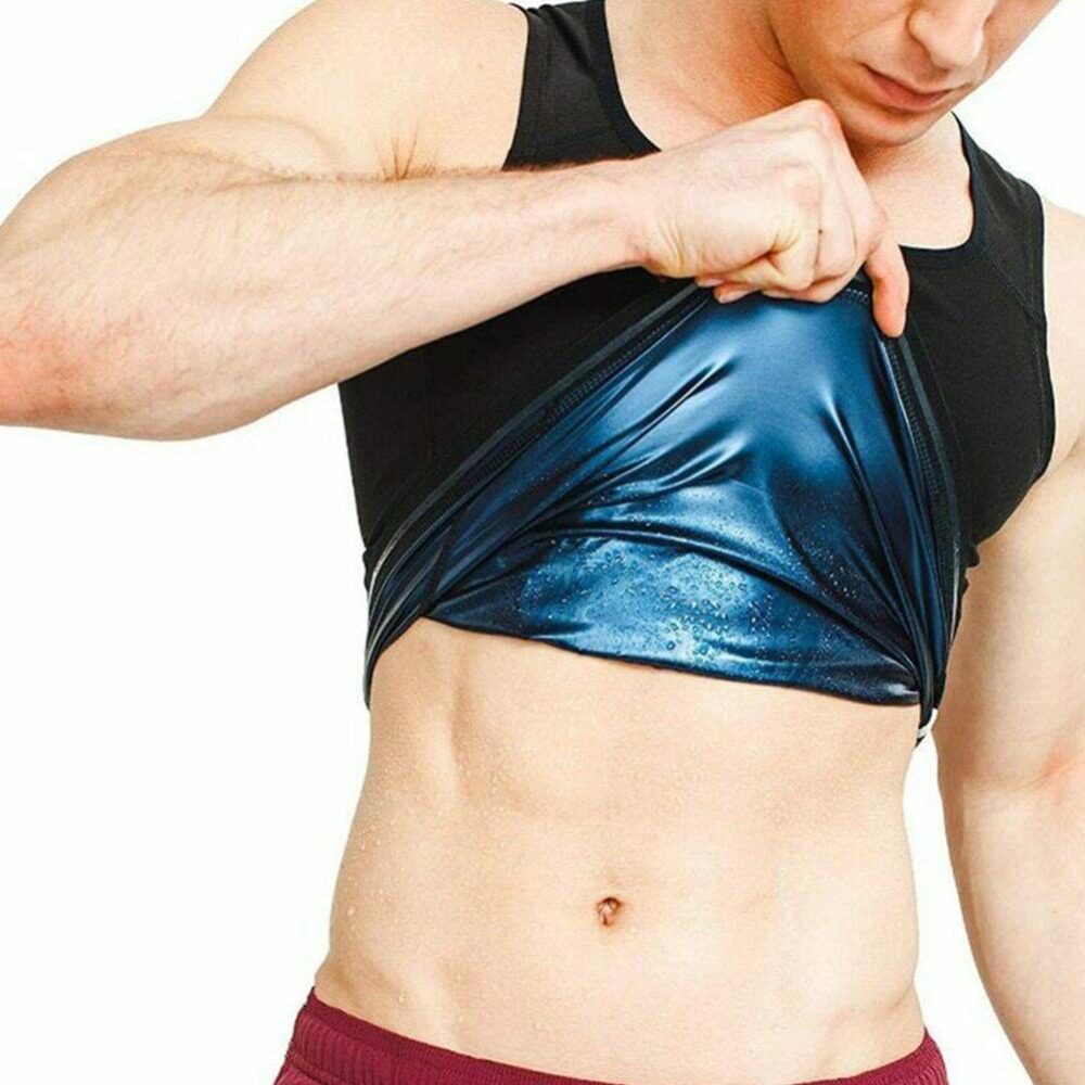 Men Neoprene Sweat Sauna Vest Body Shapers Vest Waist Traine