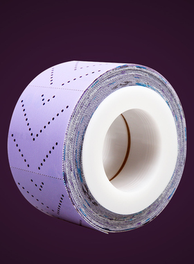 新款大美光速70mm12m紫色背绒砂纸卷汽车原子灰漆面打磨125/198