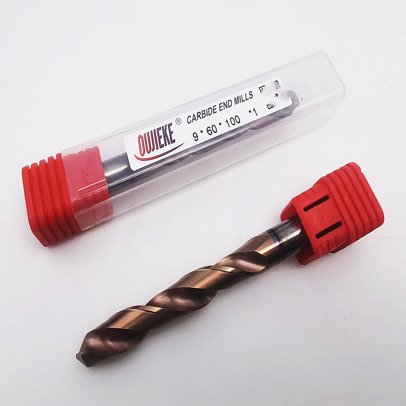 OUJIEKE 涂层合金钻 加长钻头钨钢 HRC60度整体合金特长75-100mm