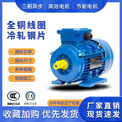 YE3-6324高效电机YS6324铝壳电机0.18KW三相异步电动机220/380V