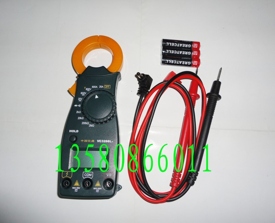 新店特价仪通数字钳形表VC3266L+钳表  带蜂鸣器