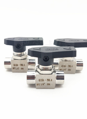 不锈钢内丝球阀304美标面板式仿美开关阀Q11SA仪表气路阀门NPT1/4