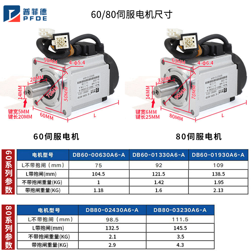 普菲德伺服电机套装驱动