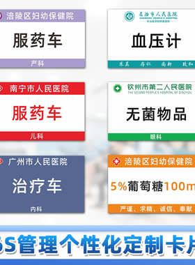 医院6S管理标识牌输液盒床号牌摆药盒床号卡数字码牌隔板竖排定制