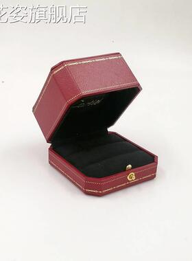 圆角首饰盒红色高档求婚钻戒盒 对戒盒 复古戒指盒子适用于卡地亚