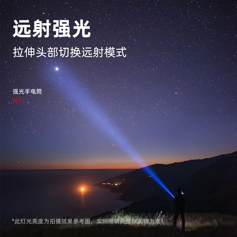 手电筒强光可充式户外家