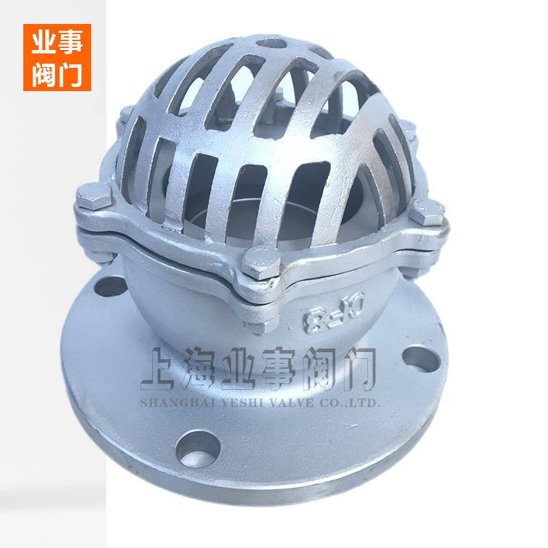 H42W-6P水泵304不锈钢法兰底阀井底阀止回阀DN80 150 200 250 300