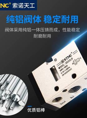 STNC索诺天工G522LB/R二位五通机械阀手动旋钮行程开关G522PB/PP