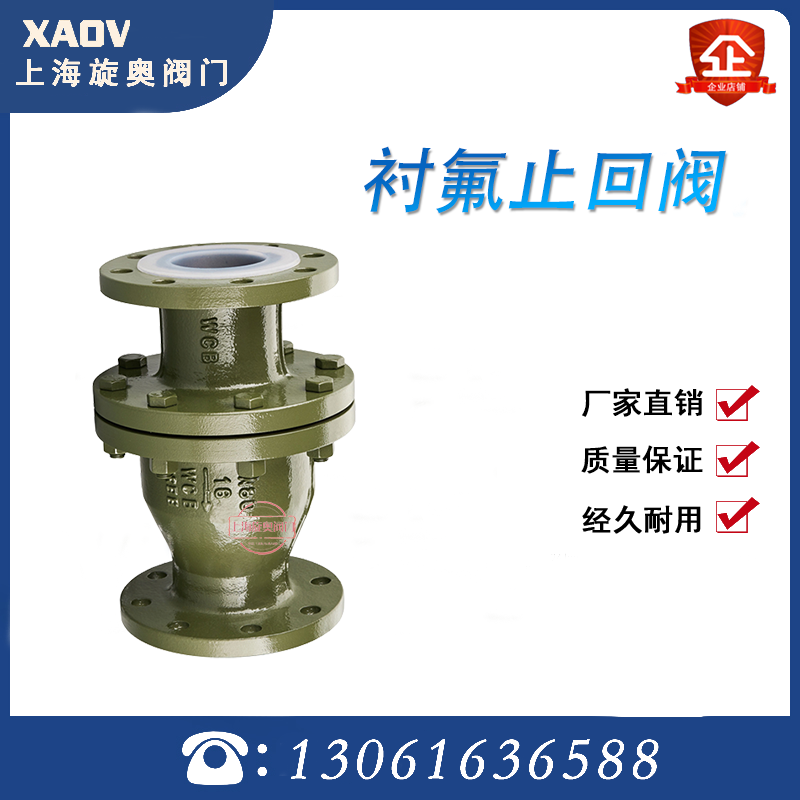 铸钢衬氟旋启式止回阀法