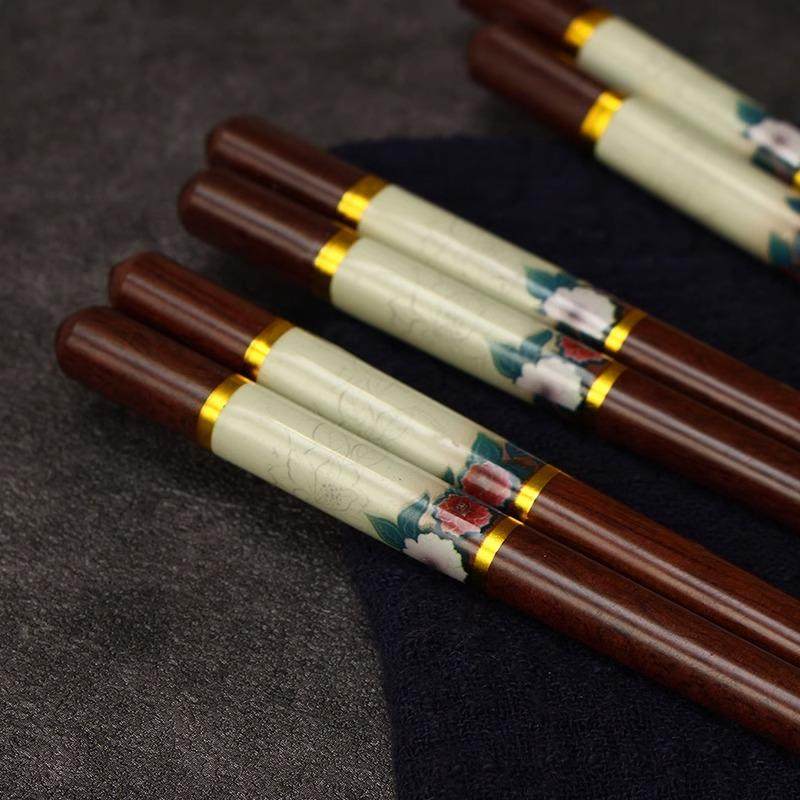 T4kzi德国红檀木筷子家用高档新款实木筷子新款一人一筷火锅筷子