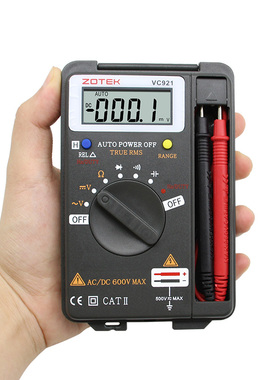 VC921数字万用表众仪高精度口袋式万能表袖珍型卡片式多用表