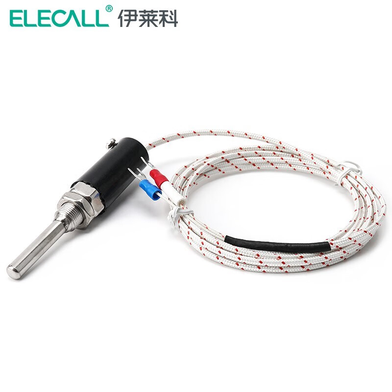 伊莱科温度传感器温控仪探头φ5*17K型WRNT-02镙钉式热电偶M6/M8