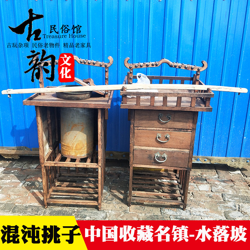 民俗老物件怀旧收藏混沌挑子复古装饰影视道具农家院饭店摆件杂项